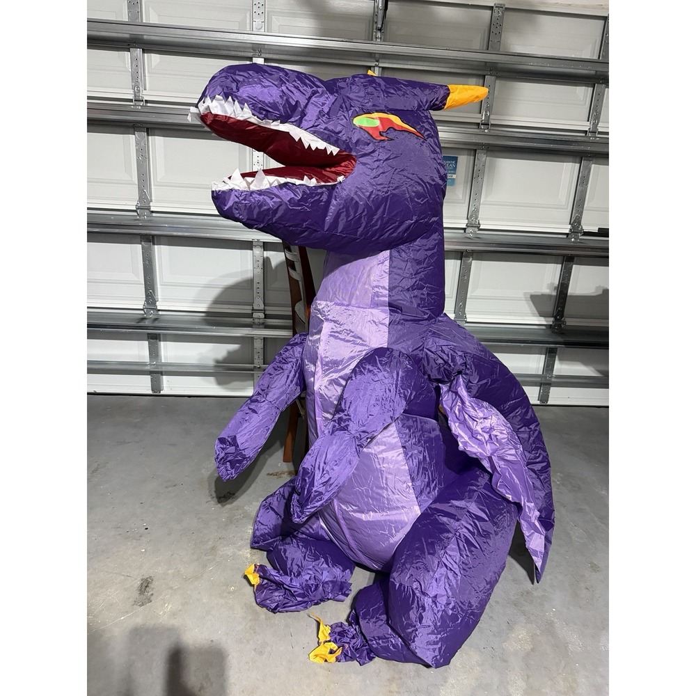 New Spirit Halloween Inflatable Purple Dragon Costume Child One Size